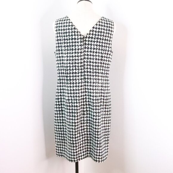 Virgo Womens 14 Petite 2pc Houndstooth Blazer Suit Jacket & Reversible Dress Set - Picture 6 of 14